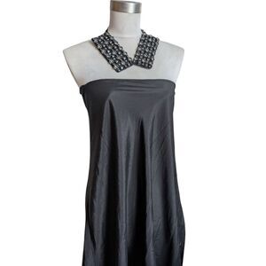 Authentic Anteprima Black and Silver Beaded Collar Necklace